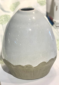 Cream crackle vase